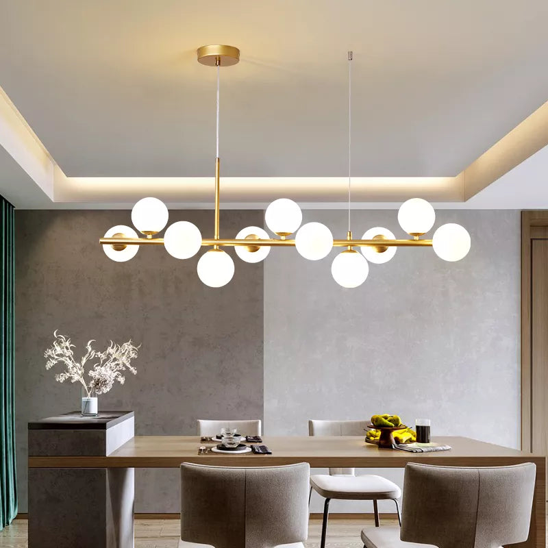 Afralia™ Modern Gold/Black G9 LED Chandelier for Kitchen Restaurant Bedroom Decor