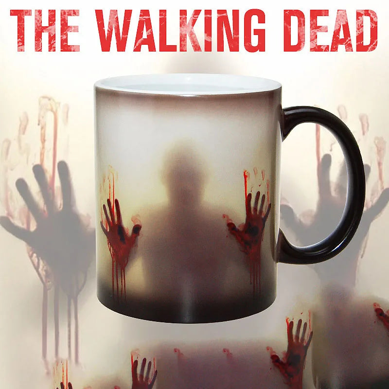 Afralia™ Halloween Chameleon Color-Changing Porcelain Mug - 350ML