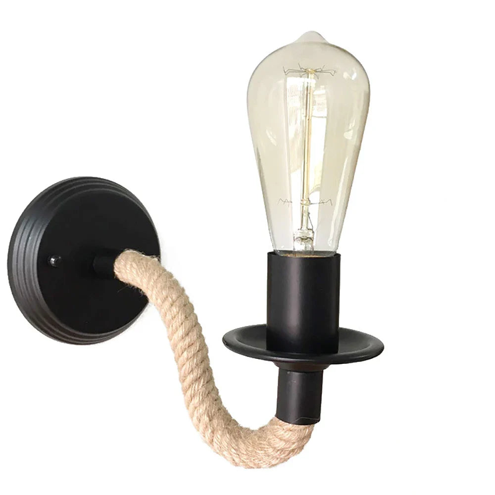 Afralia™ Vintage Wood Wall Lamp Sconce E27 Bedside Retro Industrial Decor Bedroom Light