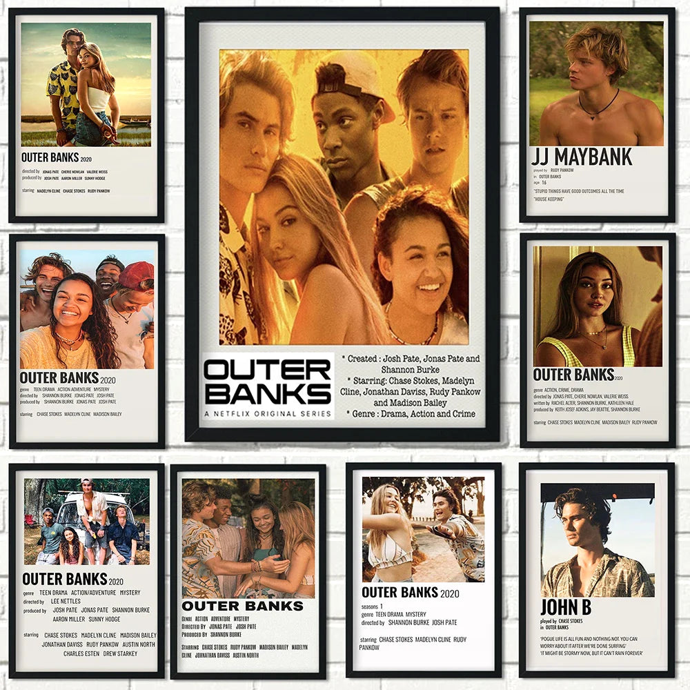 Chase Stokes Outer Banks TV Show Canvas Poster by Afralia™