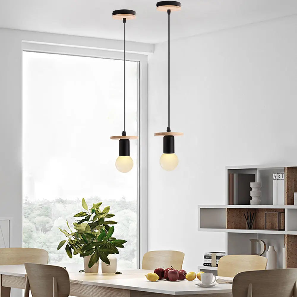 Afralia™ Wood Antler Pendant Lights LED Kitchen Island Bar Children's Room Home Decor
