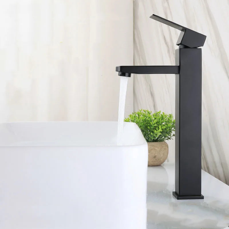 Afralia™ Brushed Tall Basin Sink Faucet for Stylish Bathroom Water Control