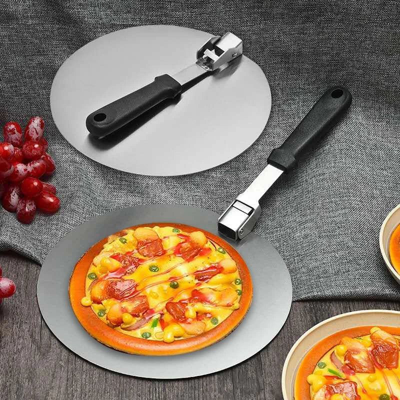 Afralia™ Stainless Steel Pizza Peel for Baking and Serving Pies, Cakes, and Desserts