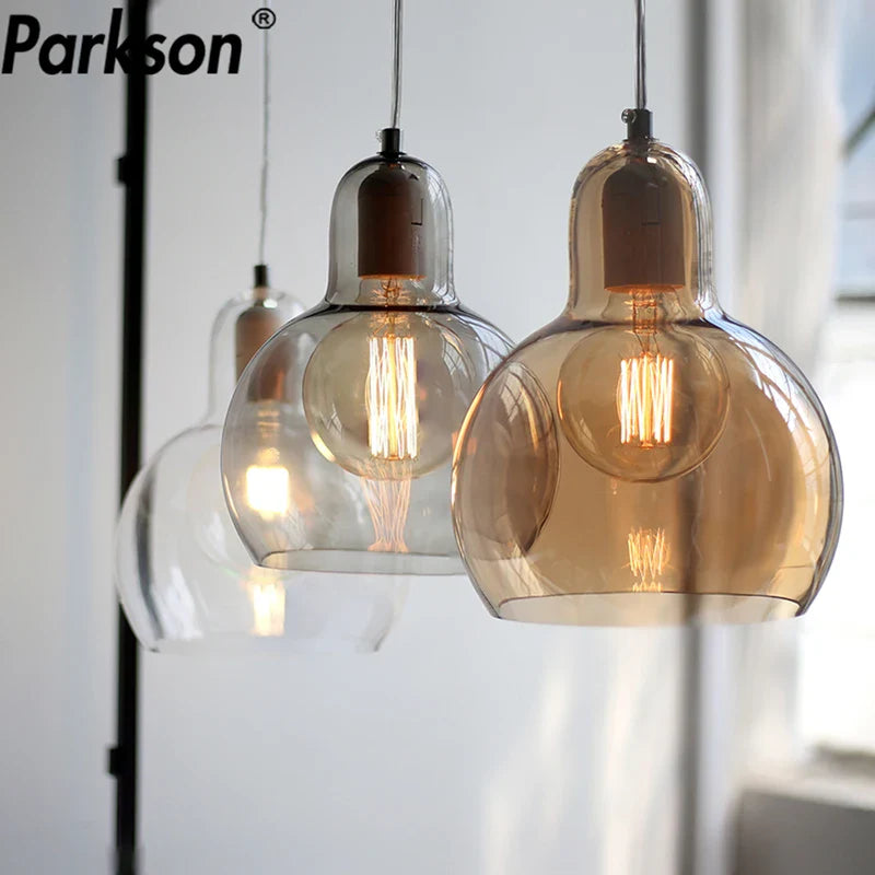 Afralia™ Glass Pendant Light: Modern Nordic E27 LED Hanging Lamp for Indoor Decoration