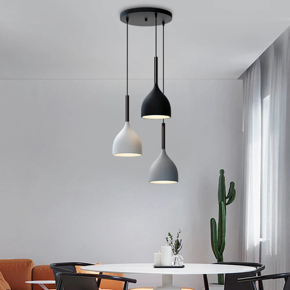 Afralia™ Modern LED Pendant Light for Living Room Kitchen Dining Minimalist Nordic Fixture