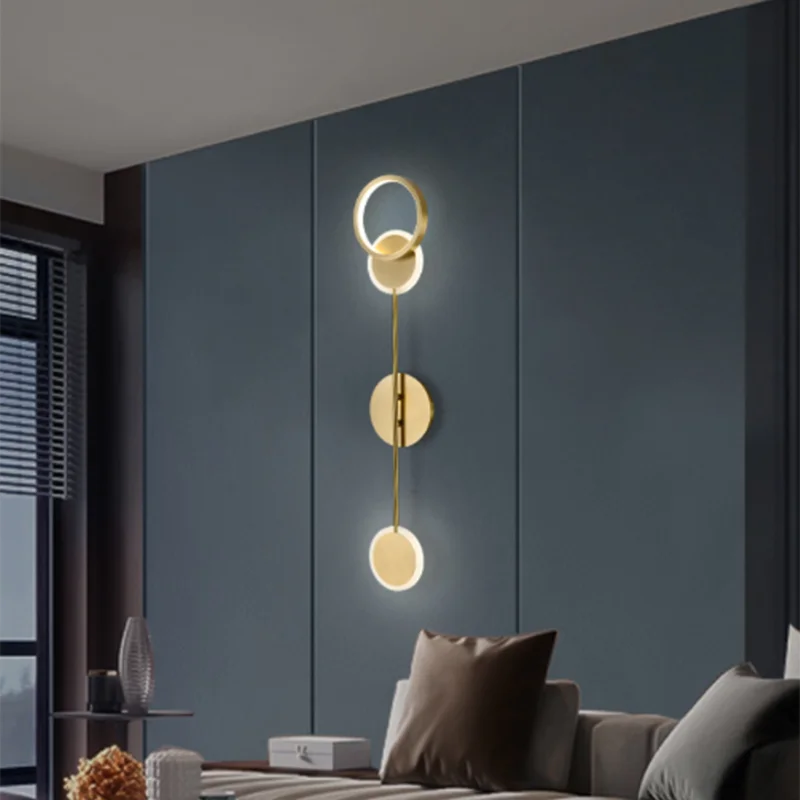 Afralia™ Modern Gold LED Wall Light Sconce for Home Decor
