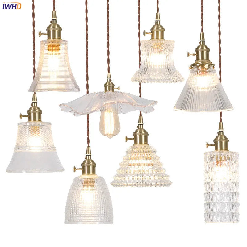 Afralia™ Glass Pendant Lamp: Nordic Modern Retro Vintage Hanging Light for Bar, Cafe & Bedroom