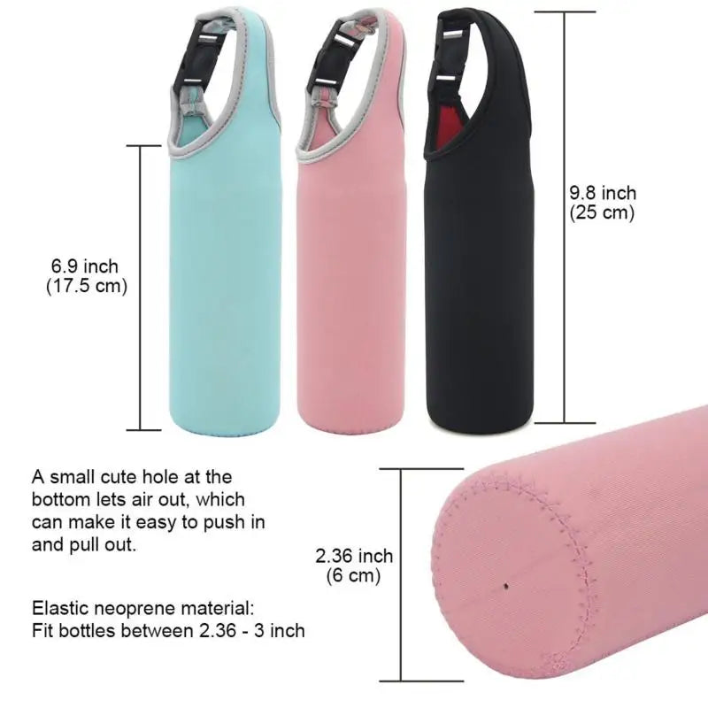 Afralia™ Neoprene Bottle Covers Set for Outdoor Activities (Blue Pink Black)
