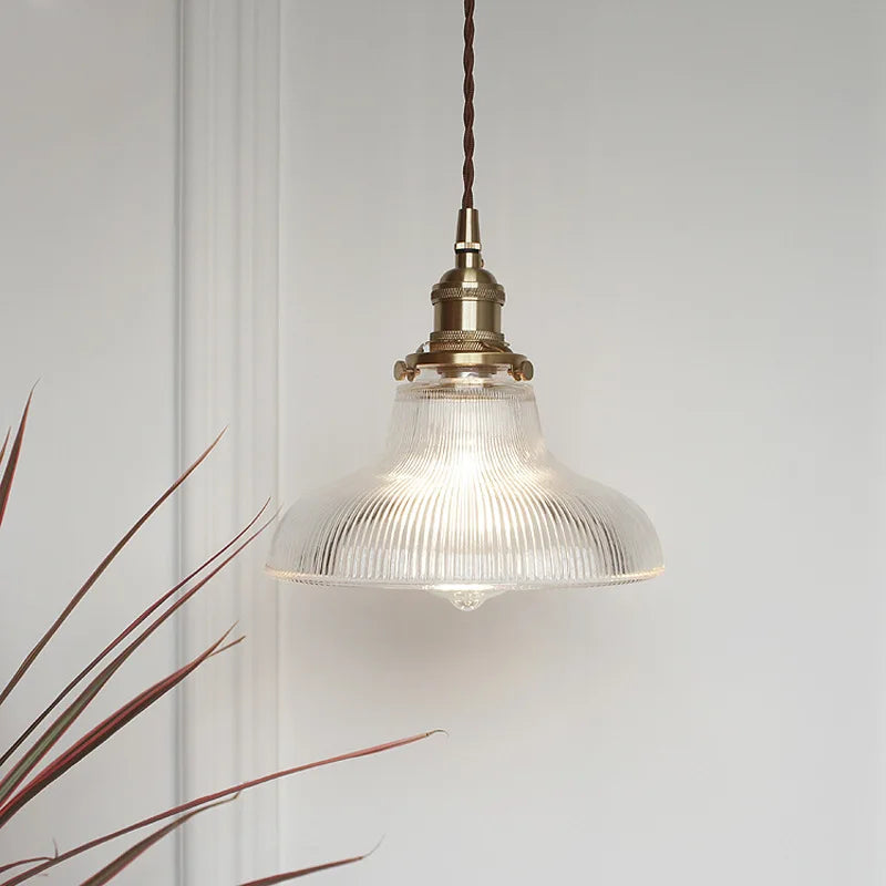 Afralia™ Glass Copper Pendant Light: Modern Nordic Style Hanging Lamp for Kitchen, Dining, and Living Room