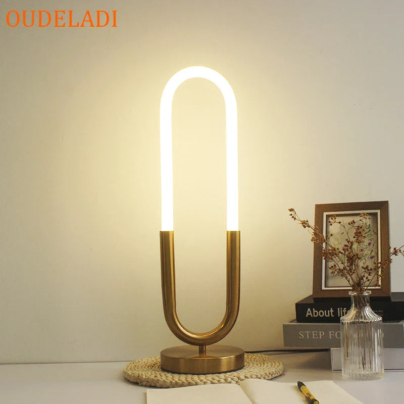 Afralia™ LED Desk Lamp: White Silicone Tube Table Light for Bedroom, Hotel, Home
