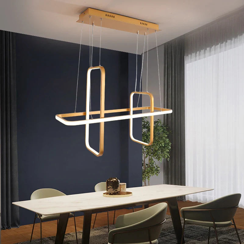 Afralia™ Matte Black/White/Gold Nordic Modern LED Pendant Lights for Dining Living Room