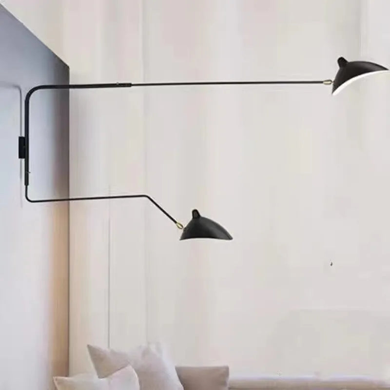 Afralia™ Black Serge Mouille Wall Lamp: Nordic Design, Creative Living Room Decor