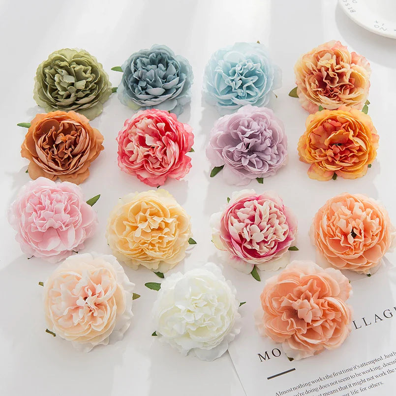 Afralia™ Silk Peony Roses Wall Decor Wedding Bridal Home Christmas Wreath Bouquet