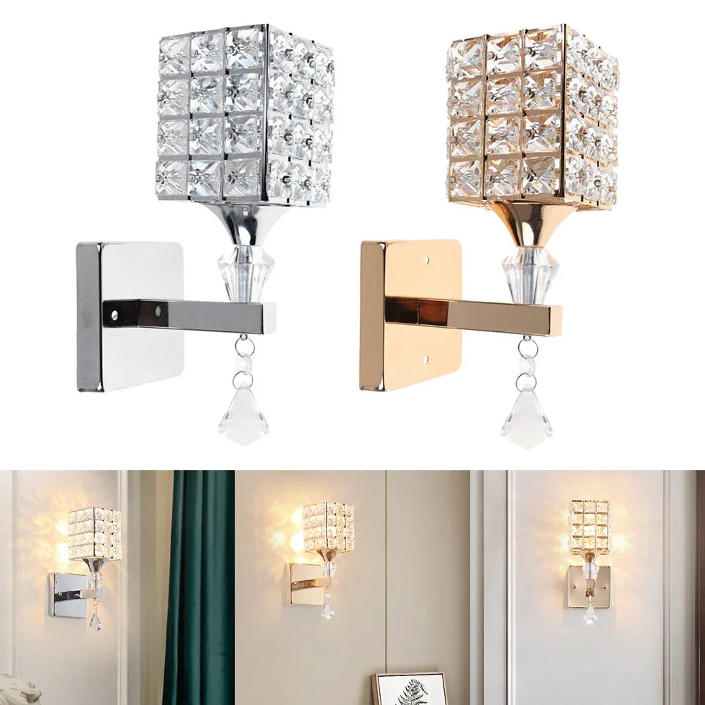Afralia™ Crystal LED Wall Light for Living Room Bedroom Decor