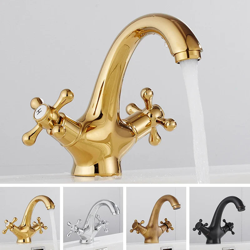 Afralia™ Dual Cross Handle Bidet Faucet for Kitchen Bathroom Toilet