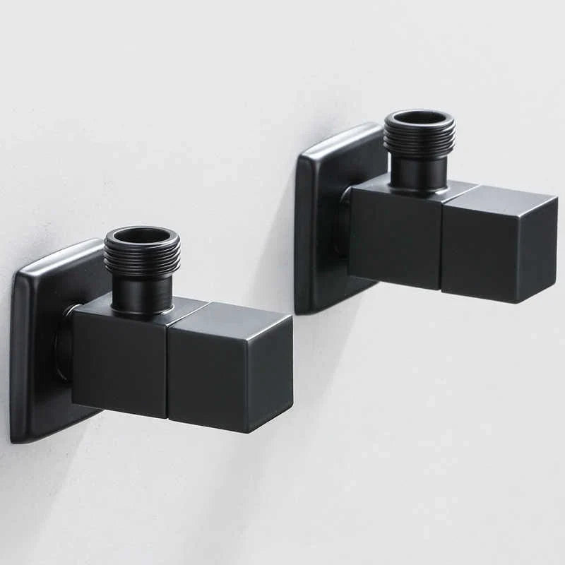 Afralia™ Brus Gold Corner Valve, Stainless Steel Black Angle Valve for Bathroom Tap