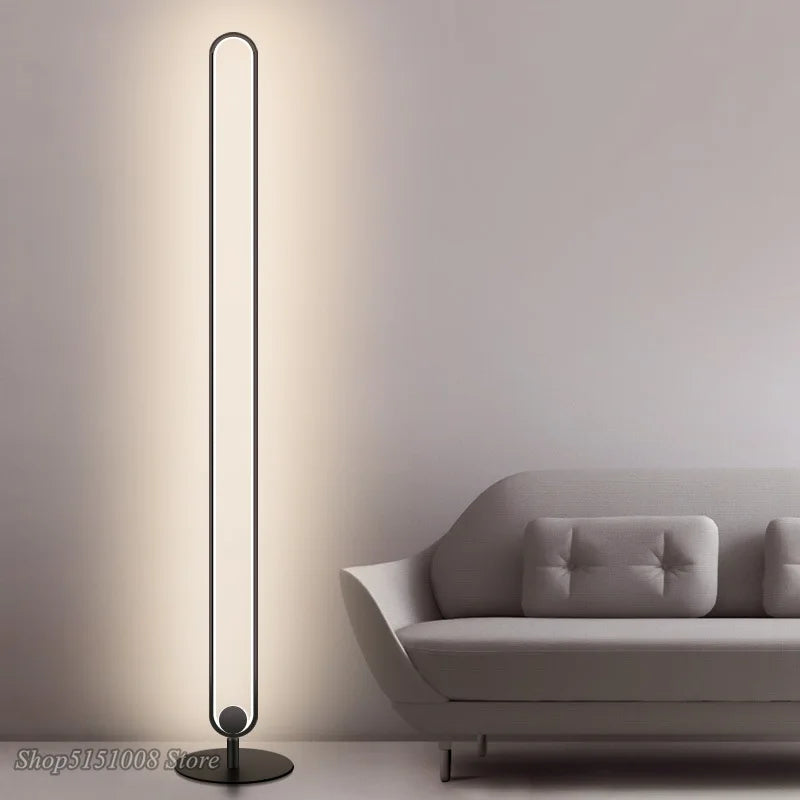 Afralia™ Metal LED Floor Lamp for Modern Living Room, Dimmable Standing Light