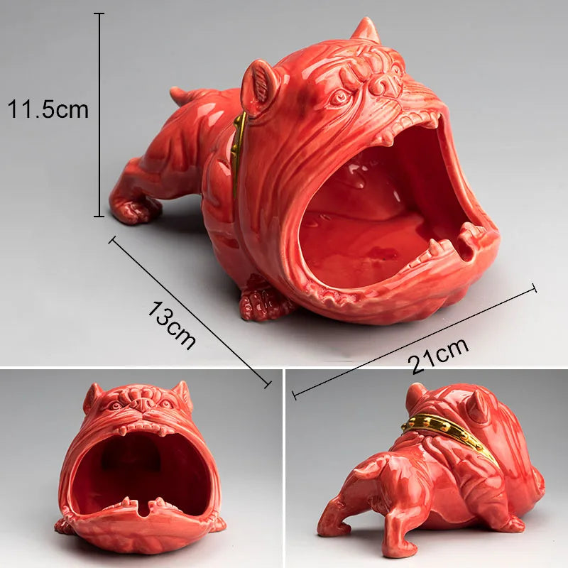 Afralia™ Cartoon Dog Ashtray | Creative Animal Resin Home Decor Gift