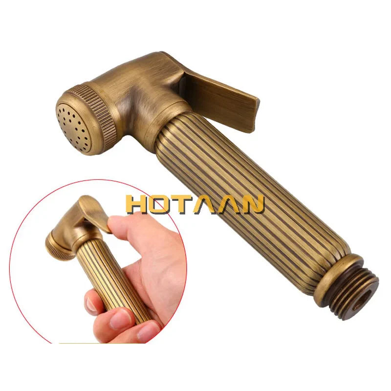 Afralia™ Antique Brass Handheld Bidet Sprayer Set - Self Cleaning Hand Sprayer for Bathroom