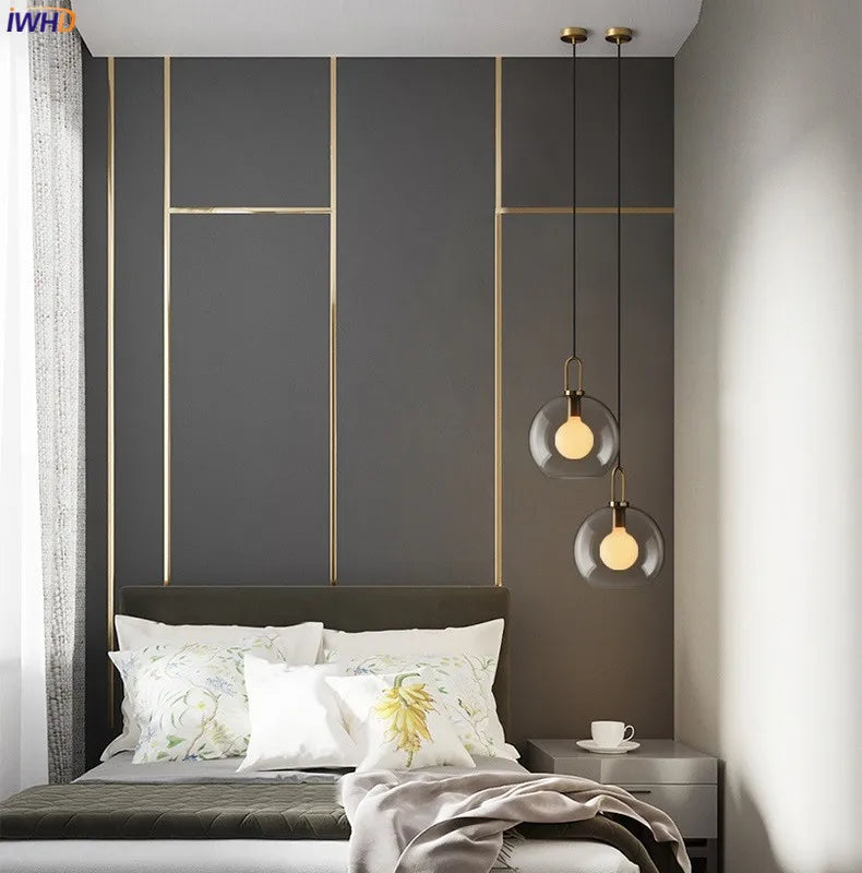 Afralia™ Glass Ball LED Pendant Light - Modern Hanging Lights for Home, Restaurant, Cafe