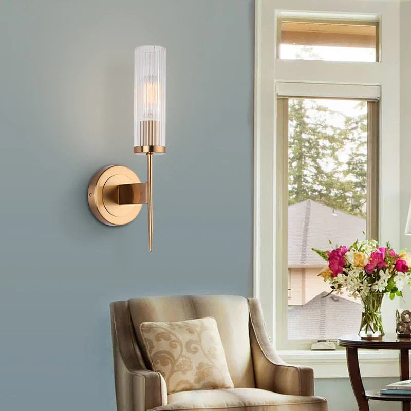 Afralia™ Europe Golden LED Wall Lamp 5W - Home Decor Bedroom Living Room Sconce