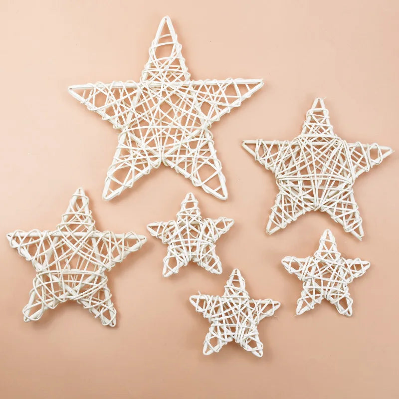 Afralia™ Christmas Star Wreath Home Decoration - Wedding Background DIY Artificial Plants Wholesale