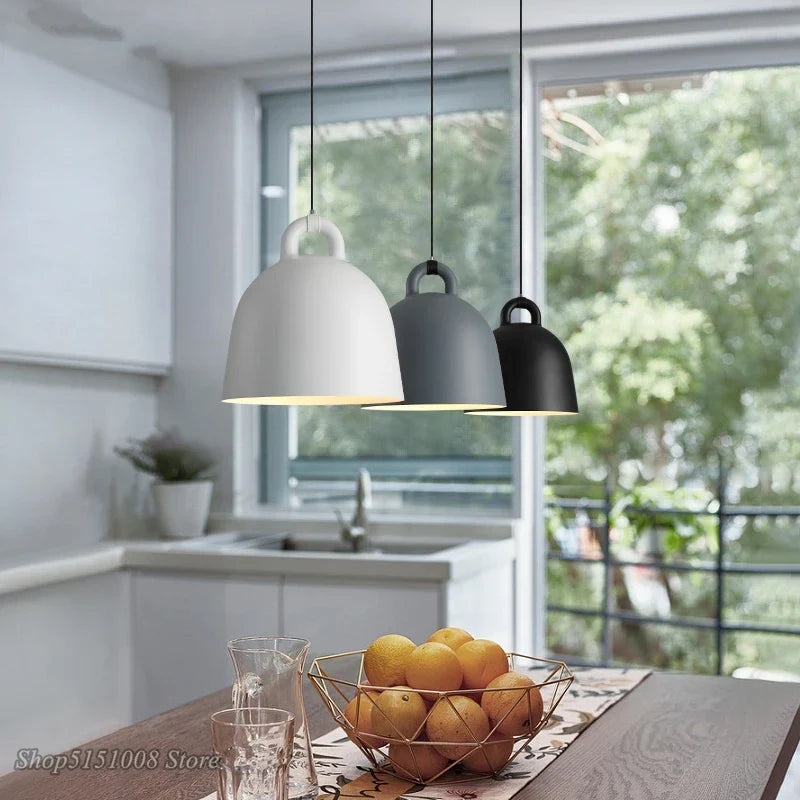 Afralia™ Modern Bell Pendant Light | Resin Fixtures Dining Room Hanging Lamp