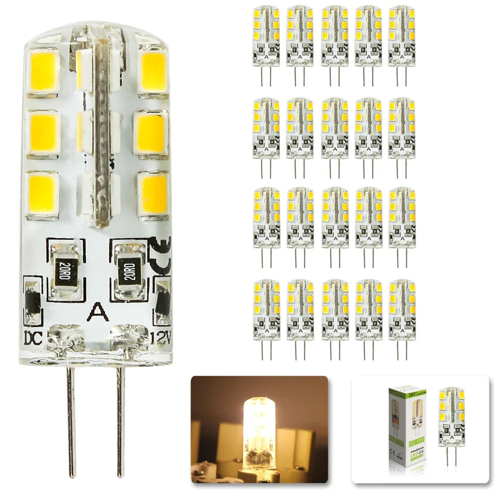 Afralia™ LED G4 3W Bulb 24 SMD 2835 AC DC 12V 220V Spotlight 2Y Warranty