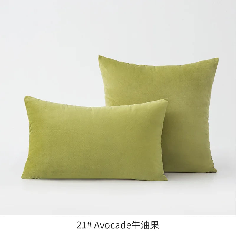 Afralia™ Velvet Throw Pillow Cover Euro Sham Luxury Soft Case - Many Colors & Sizes