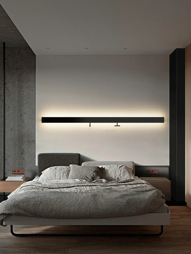 Afralia™ Minimalist Wall Lamp for Bedroom with Storage and Hooks