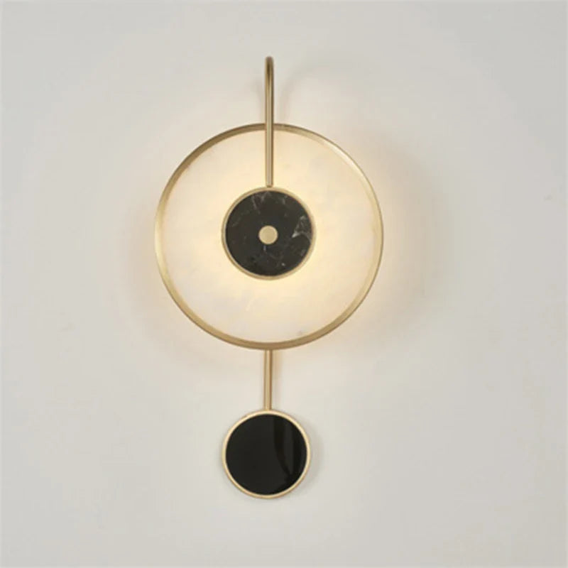 Afralia™ Marble Wall Sconce Lamp 5W LED Minimalis Nordic Bedroom Living Room Luxury Decor