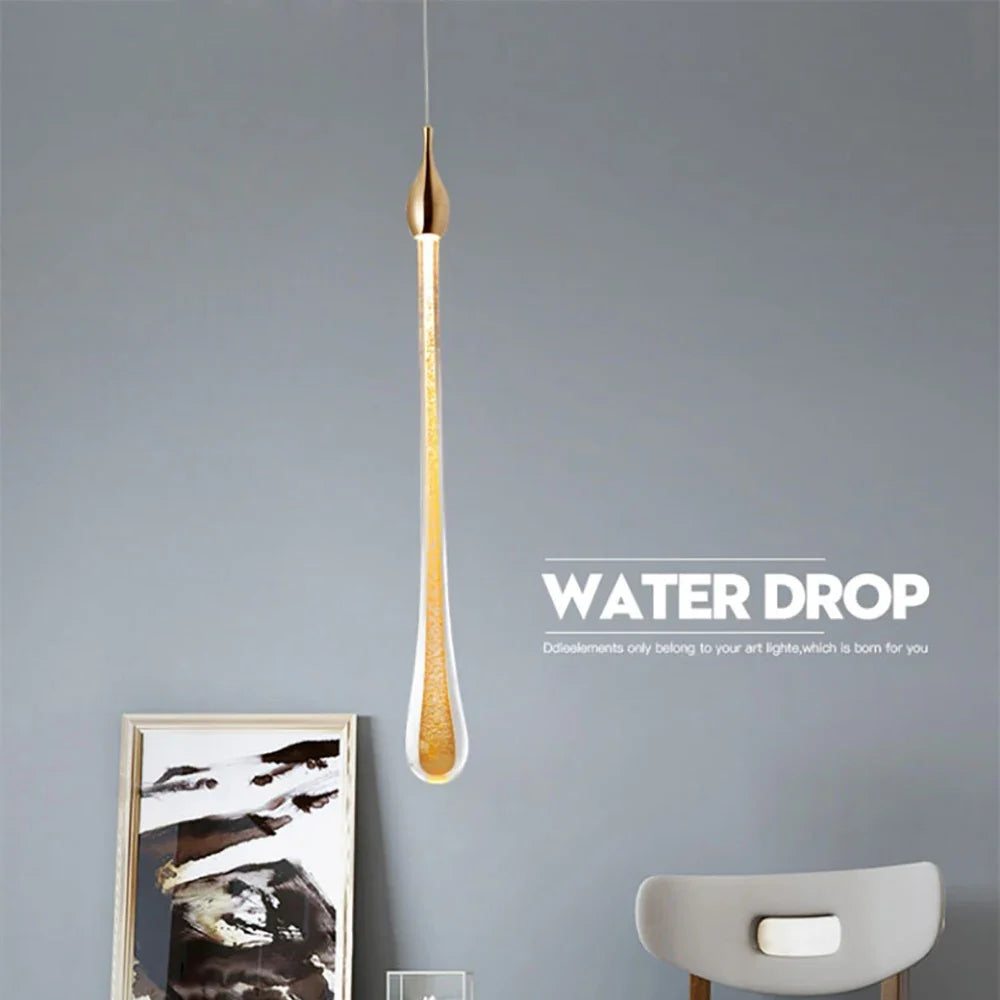 Afralia™ Crystal Water Drop Chandeliers: Modern Luxury LED Lighting for Bedroom, Bar & Decor