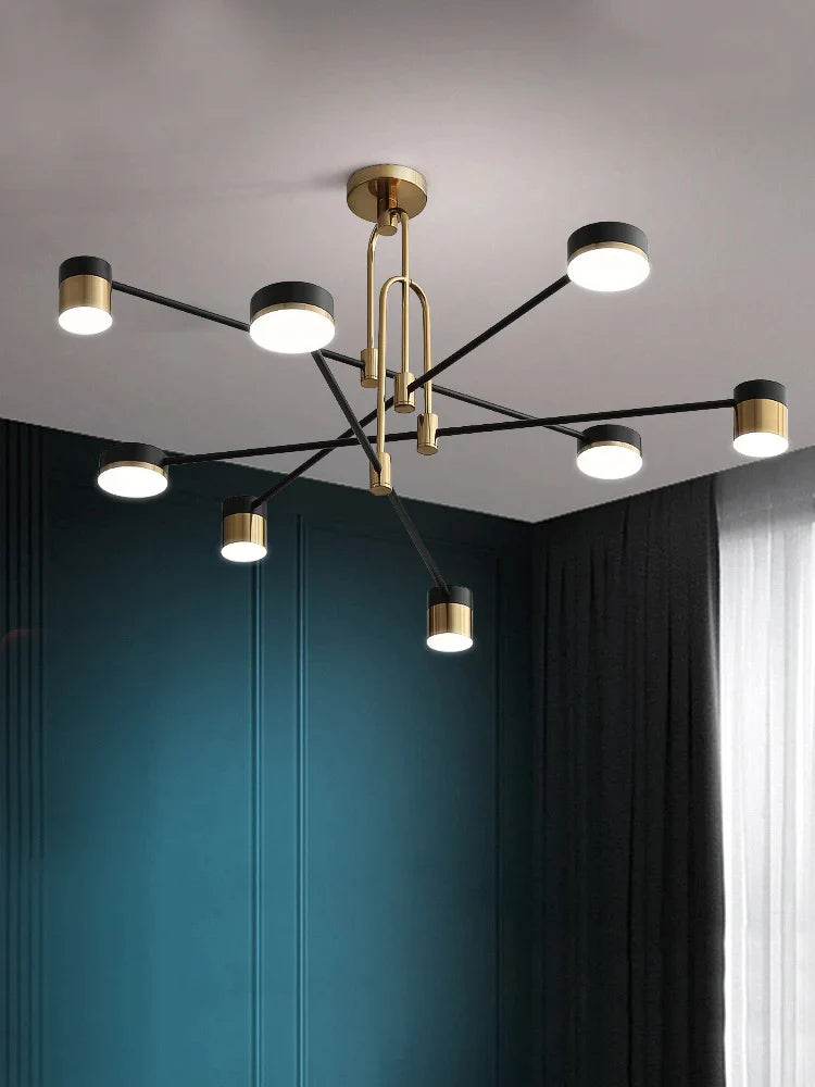 Afralia™ Nordic Luxury Living Room Chandelier Simple Dining Room Creative Bedroom Lamps