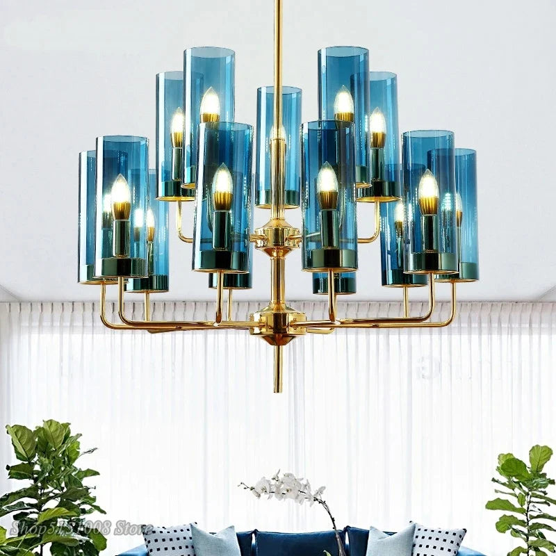 Afralia™ Glass Chandelier: Luxury Nordic LED Hanging Lamp for Living Room, Dining Room, Bedroom