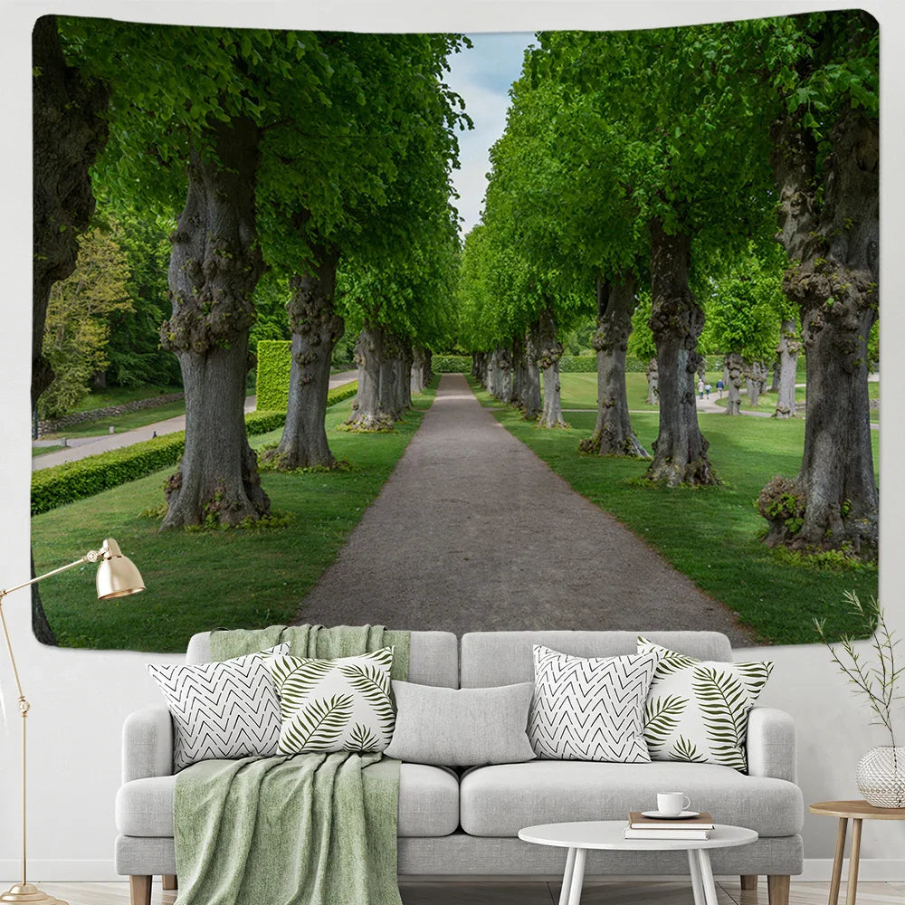 Afralia™ Mystical Forest Starry Sky Tapestry