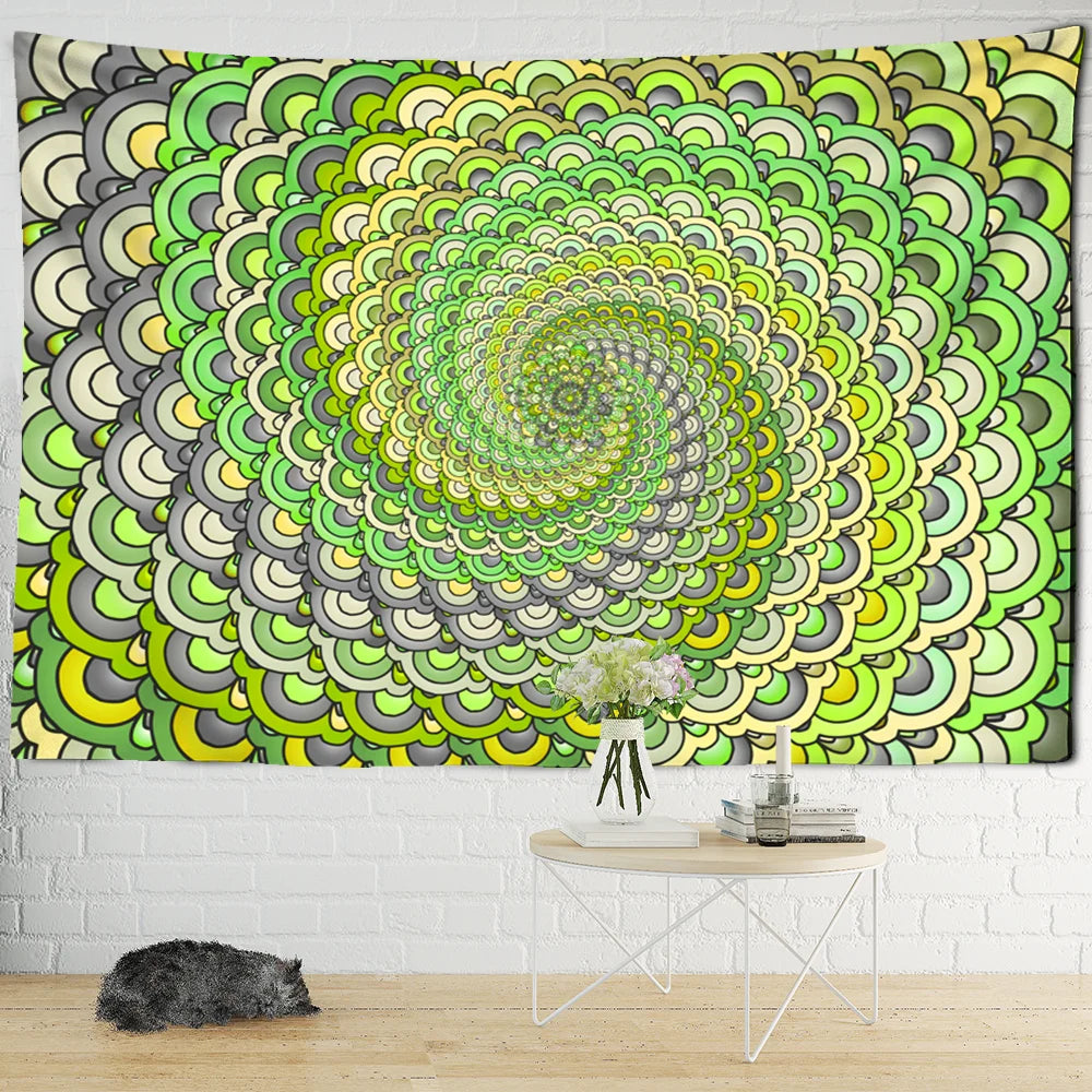 Afralia™ Mandala Tapestry Wall Hanging Psychedelic Beach Throw Hippie Bohemian Sleeping Pad