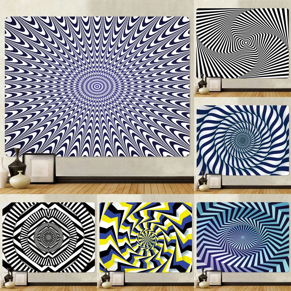Afralia™ Psychedelic Eye Illusion Tapestry: Bohemian Home Decor & Yoga Mat
