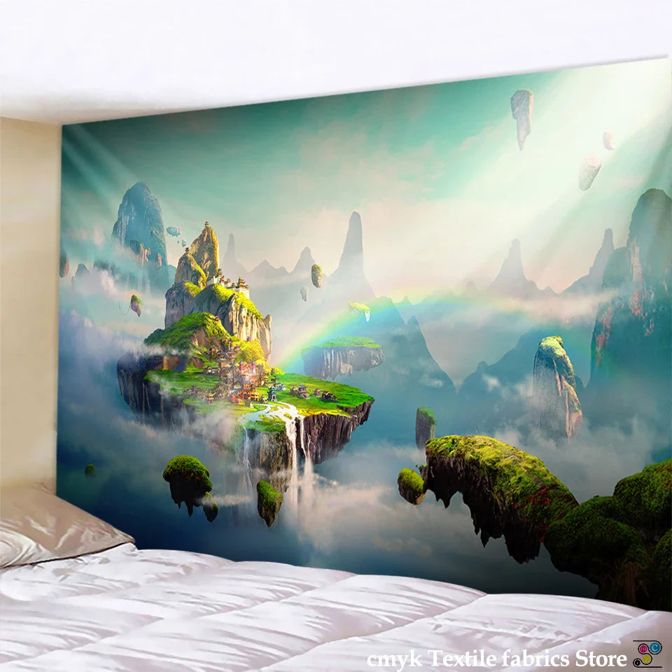 Afralia™ Natural Forest Mandala Wall Tapestry: Bohemian Hippie Wall Hanging Art