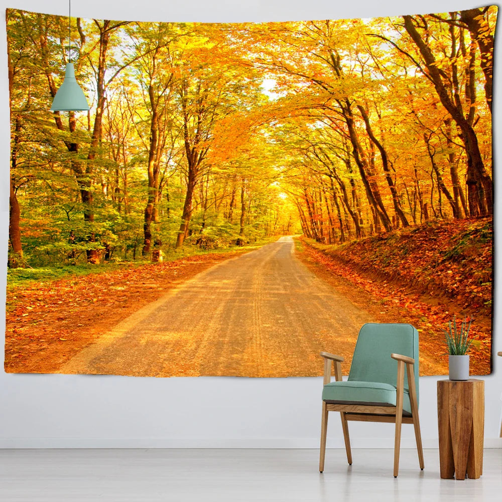 Afralia™ Paulownia Bamboo Forest Wall Hanging Tapestry: Simple Living Room Decor