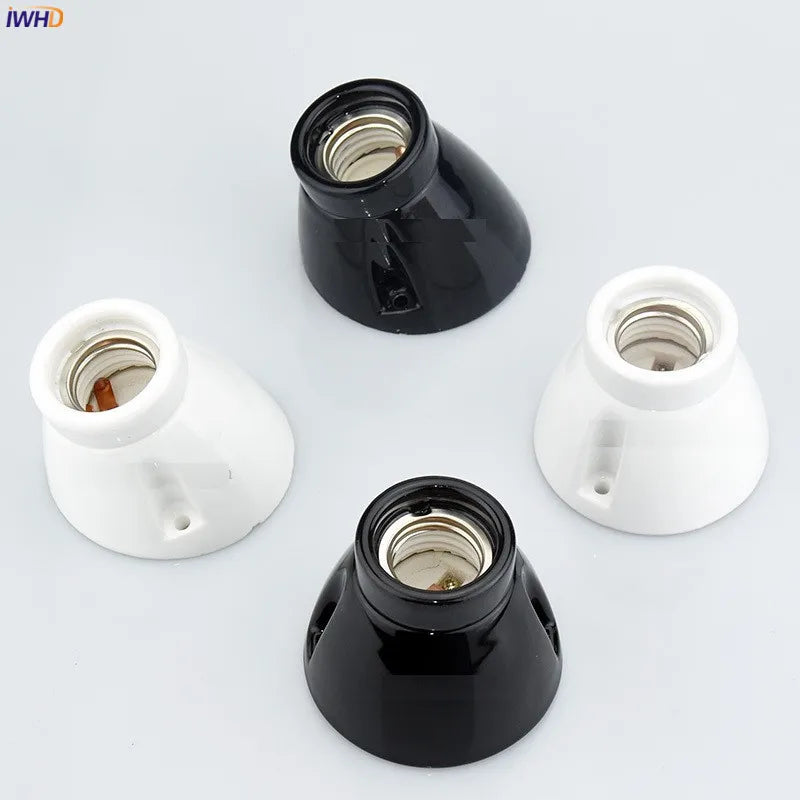 Afralia™ Ceramic E27 Socket Lamp Holder for Table Light - Vintage Bulb Fixture