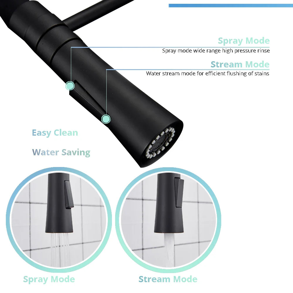 Afralia™ Touch Control Kitchen Faucet - Matte Black Smart Sensor Mixer