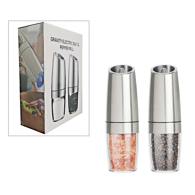 Afralia™ Electric Spice Mill Pepper Grinder Salt Shaker Kitchen Accessory
