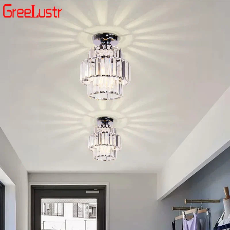 Afralia™ Crystal Chandelier: Elegant LED Ceiling Light for Living Room, Bedroom, and Aisle. Luxurious Modern Design.