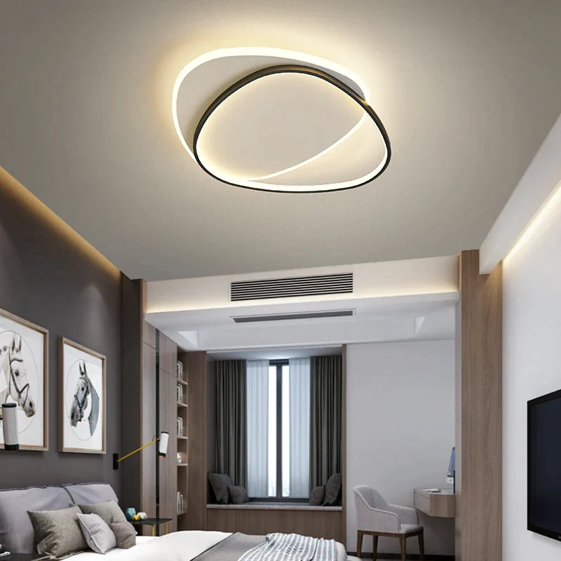 Afralia™ Triangle Bedroom Lamp - Round Master Room Ceiling Light