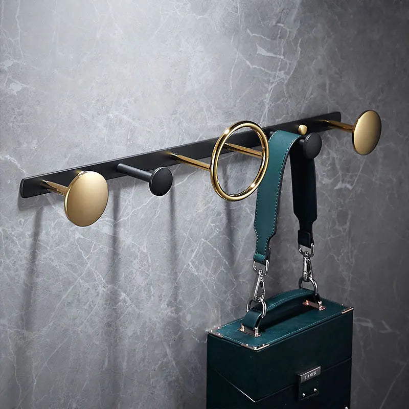 Afralia™ Copper Robe Hook Key Holder Golden - Vintage Wall Hooks for Bathroom, Towels, Clothes