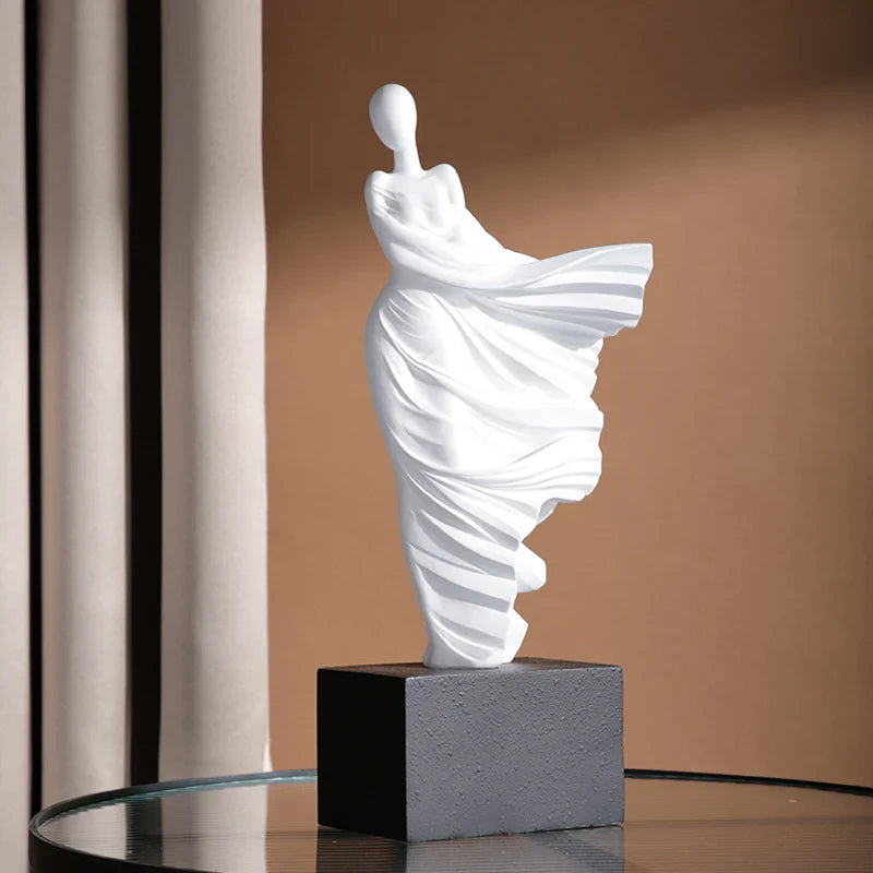 Afralia™ Abstract Dancer Figure Resin Sculpture for Modern Home Decor