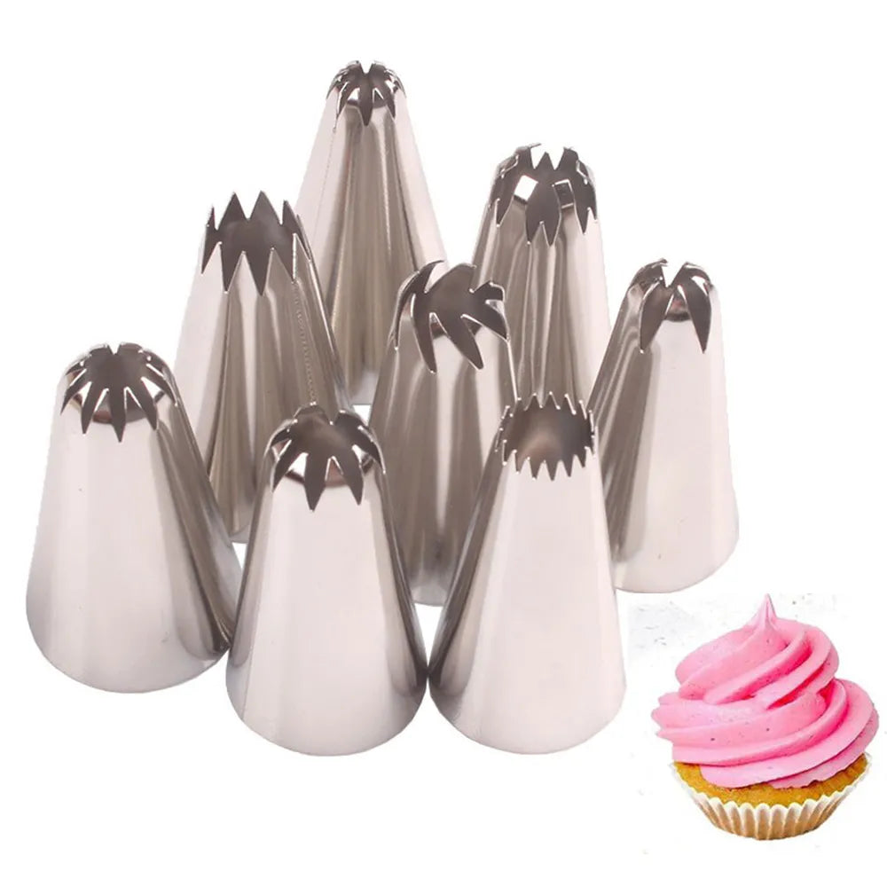 Afralia™ Big Size Russian Pastry Nozzles Cake Cupcake Decorator Set