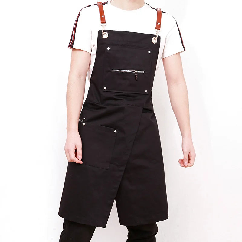 Afralia™ Apron: Personalized Korean Fashion Uniforms for Barber, Tea, Coffee & Flower Shop