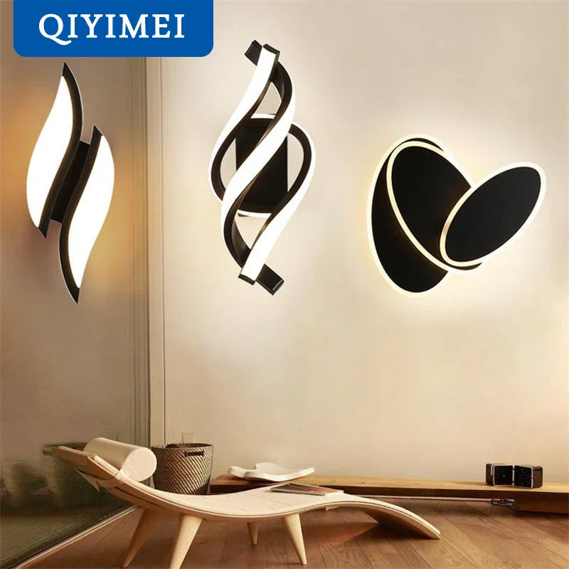 Afralia™ LED Wall Lamps: Modern Spin Design for Bedroom, Hall, Living Room - 90-260V