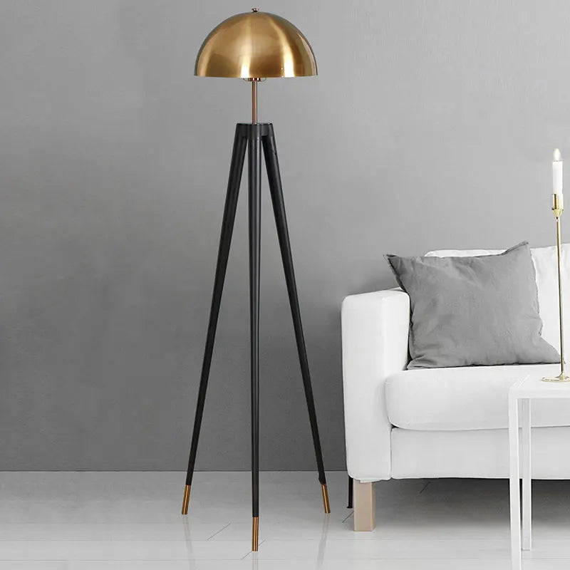 Afralia™ Tripod Mushroom Floor Lamp Vintage Design for Living Room Bedroom Home